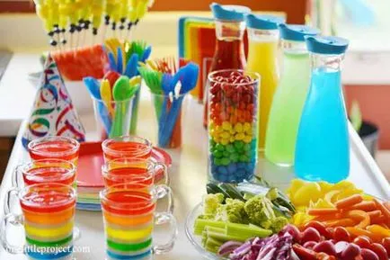 Cum de a decora o masa pentru copil ziua de naștere, decorare de feluri de mâncare și salate (naștere) Cum de a decora o masa pentru copil ziua de naștere, decorare de feluri de mâncare și salate