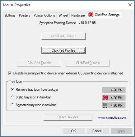 Cum se activează touchpad pe un laptop touchpad de instalare Windows 10