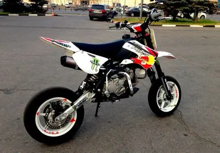 Așa cum am stat pe bicicleta groapă după o motocicletă (mutat) Așa cum am stat pe bicicleta groapă după o motocicletă