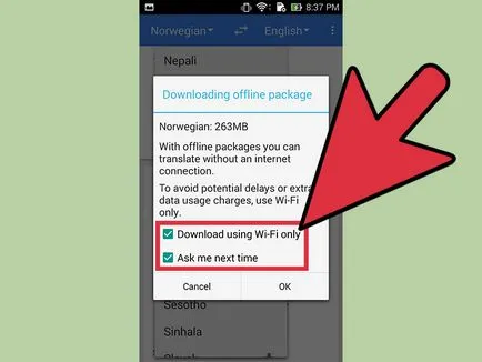 Cum de a descărca un pachet lingvistic pentru a fi utilizat într-un mod offline, Google Translate pe bază androjda