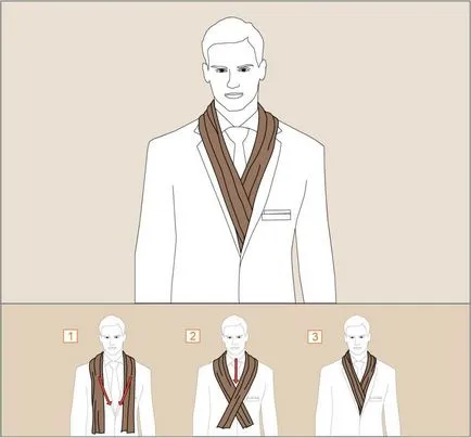 Cum de a lega un om eșarfă - 6 moduri (nod Ascot) Cum de a lega un om Scarf - 6 moduri