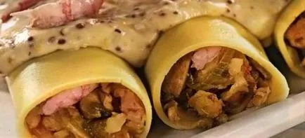 Cannelloni umplute - Retete cu carne, pui, ciuperci și spanac