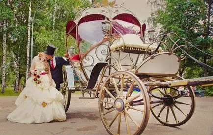 Căruciorul pentru nunta, da-te un basm în această zi de bun augur