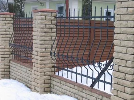 stâlpi de cărămidă pentru un gard de instruire video pe modul de a face propriile mâini, în special forjate (gard) stâlpi de cărămidă pentru un gard de instruire video pe modul de a face propriile mâini, în special forjate