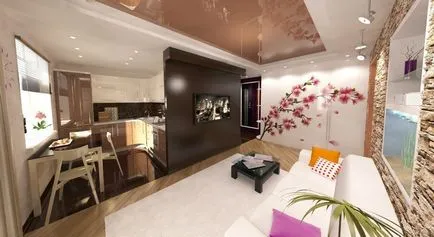 bucatarie-living într-un apartament cu cinci etaje (38 poze) instrucțiuni video de înregistrare a spațiului de proiectare combinat