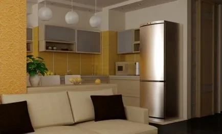 bucatarie-living într-un apartament cu cinci etaje (38 poze) instrucțiuni video de înregistrare a spațiului de proiectare combinat