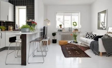 bucatarie-living într-un apartament cu cinci etaje (38 poze) instrucțiuni video de înregistrare a spațiului de proiectare combinat