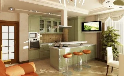 bucatarie-living într-un apartament cu cinci etaje (38 poze) instrucțiuni video de înregistrare a spațiului de proiectare combinat