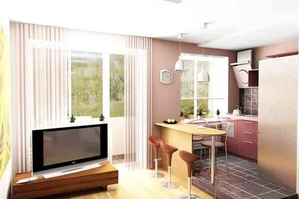 bucatarie-living într-un apartament cu cinci etaje (38 poze) instrucțiuni video de înregistrare a spațiului de proiectare combinat