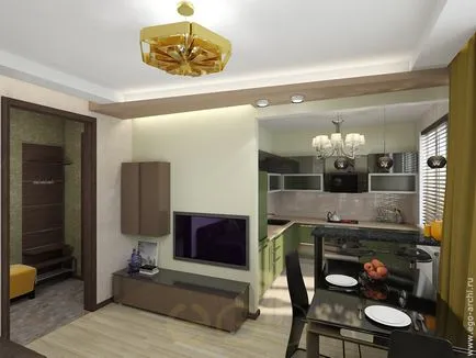 bucatarie-living într-un apartament cu cinci etaje (38 poze) instrucțiuni video de înregistrare a spațiului de proiectare combinat