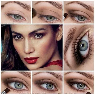 Machiaj Jennifer Lopez pus în scenă tehnica de a crea machiaj