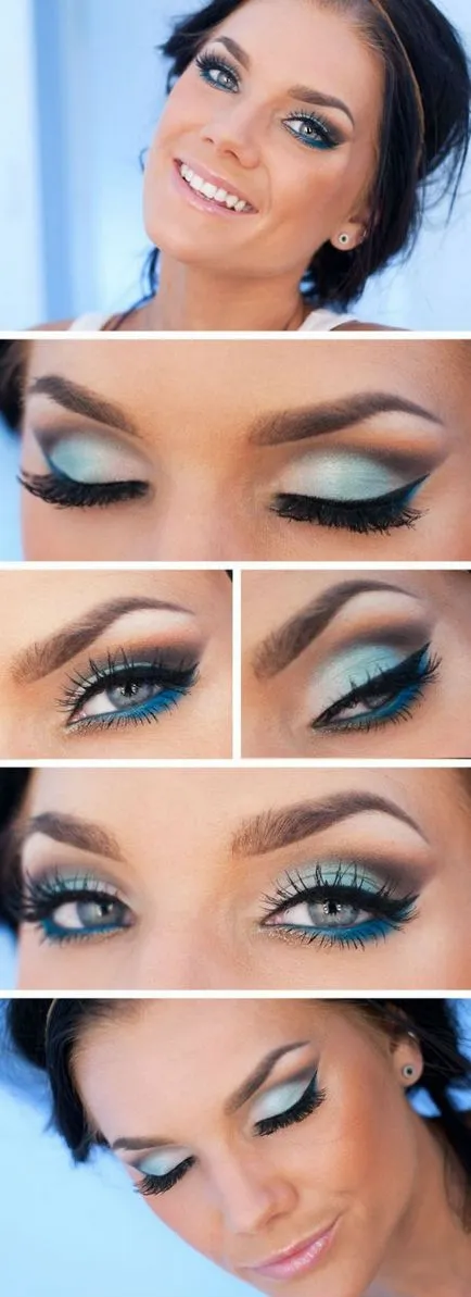 Machiaj smokey eyes pentru ochi albaștri, instrucțiuni pas cu pas 100 de fotografii (Smokey) Machiaj smokey eyes pentru ochi albaștri, pas-cu-100 fotografie