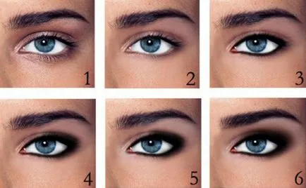 Machiaj smokey eyes pentru ochi albaștri, instrucțiuni pas cu pas 100 de fotografii (machiaj) Machiaj smokey eyes pentru ochi albaștri, pas-cu-100 fotografie