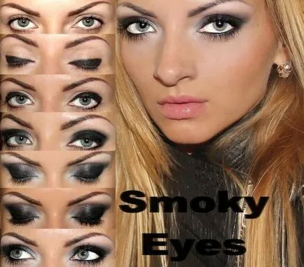 Machiaj smokey eyes pentru ochi albaștri, instrucțiuni pas cu pas 100 de fotografii (machiaj) Machiaj smokey eyes pentru ochi albaștri, pas-cu-100 fotografie