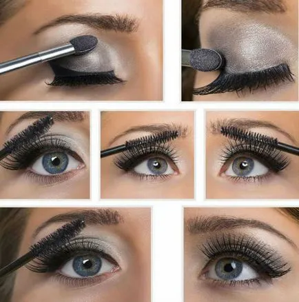 Machiaj smokey eyes pentru ochi albaștri, instrucțiuni pas cu pas 100 de fotografii (Smokey) Machiaj smokey eyes pentru ochi albaștri, pas-cu-100 fotografie