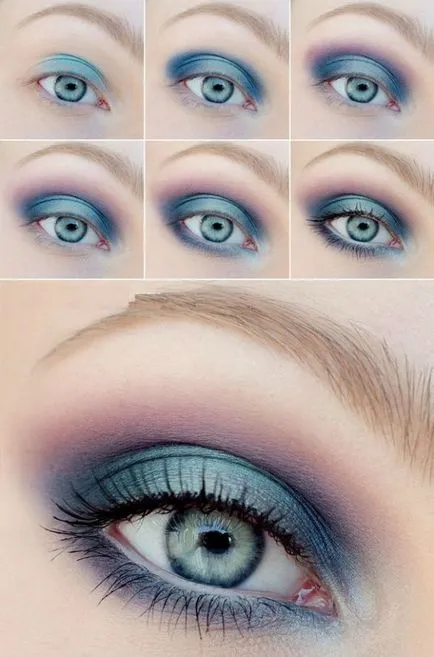 Machiaj smokey eyes pentru ochi albaștri, instrucțiuni pas cu pas 100 de fotografii (machiaj) Machiaj smokey eyes pentru ochi albaștri, pas-cu-100 fotografie