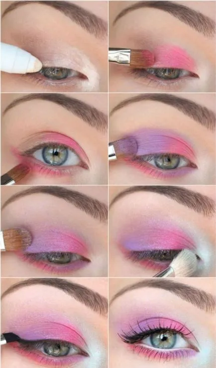 Machiaj smokey eyes pentru ochi albaștri, instrucțiuni pas cu pas 100 de fotografii (machiaj) Machiaj smokey eyes pentru ochi albaștri, pas-cu-100 fotografie