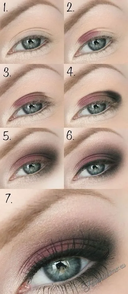 Machiaj pentru ochi albaștri Smokey Eyes (pas cu pas fotografii și video)