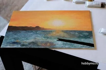 Master-class pictura peisaj ulei pentru incepatori - interese de mare (ulei) Master-class pictură în ulei peisaj pentru incepatori - hobby-Sea