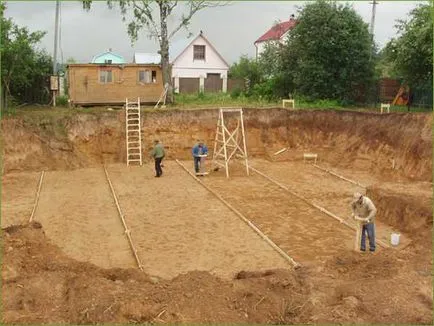 Design monolitic fundație benzi dispozitiv, procedura de construcție (dispozitiv) fundații benzi monolitice de proiectare dispozitiv, comanda constructii