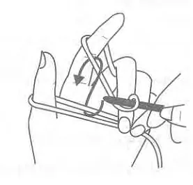 Amplasat pe spițele bucle de aer, poveste tricotate (set de bucle cu ace) Amplasat pe spițele de bucle de aer, poveste tricotate