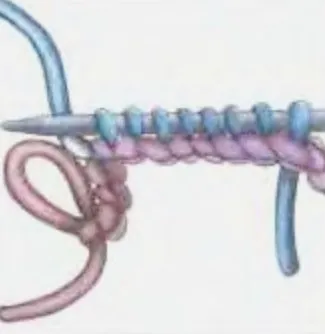 Amplasat pe spițele de bucle de aer, poveste tricotate (aer) Amplasat pe spițele de bucle de aer, poveste tricotate