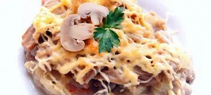 Carne cu ciuperci în cuptor și se pot - rețete de carne în franceză și comercianți