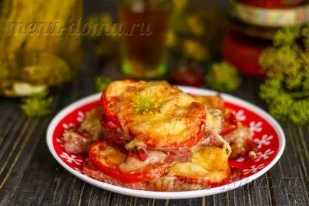 Carne în franceză în rețetă cuptor cu fotografii de carne de porc cu rosii