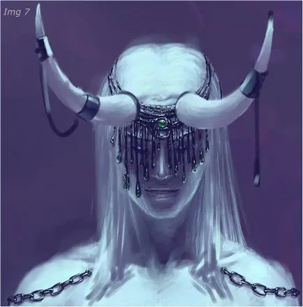Desenați un demon cu coarne