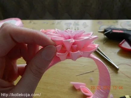 Banderolele kanzashi tutoriale master class, foto și video pentru a face
