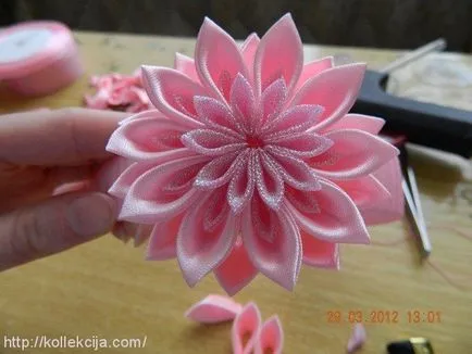 Banderolele kanzashi tutoriale master class, foto și video pentru a face