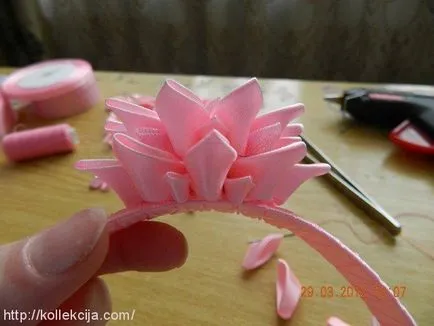 Banderolele kanzashi tutoriale master class, foto și video pentru a face
