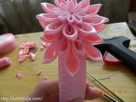 Banderolele kanzashi tutoriale master class, foto și video pentru a face