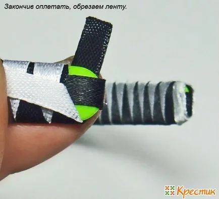 Rim kanzashi master-class pe panglici împletite 2