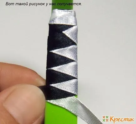 Rim kanzashi master-class pe panglici împletite 2