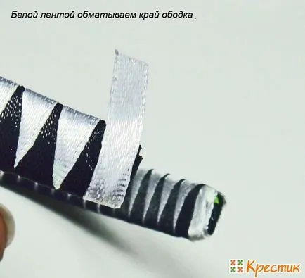 Rim kanzashi master-class pe panglici împletite 2