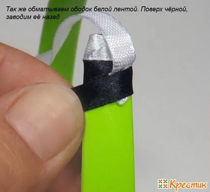 Rim kanzashi master-class pe panglici împletite 2