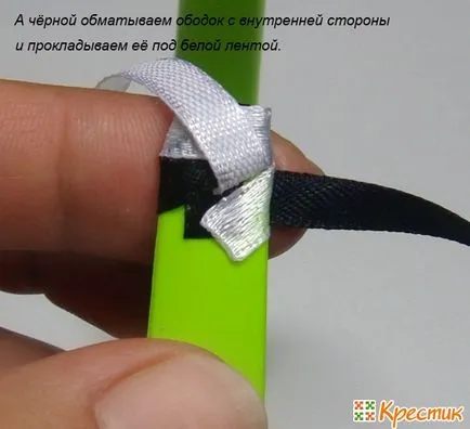 Rim kanzashi master-class pe panglici împletite 2