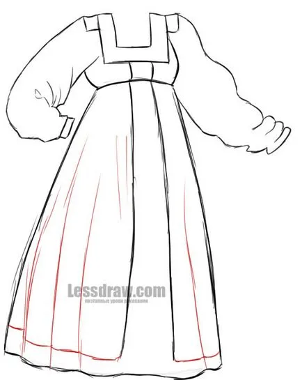 Cum să atragă sundress românesc, lessdraw (lessdraw) Cum să atragă Sundress românesc, lessdraw