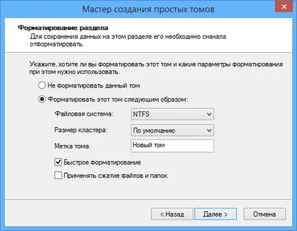 Cum de a crea un nou volum sau a unei partiții în Windows