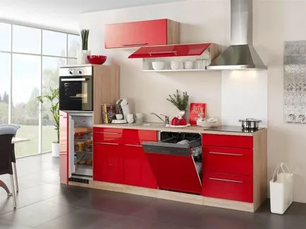 Clearance-ul interior bucătărie în roșu