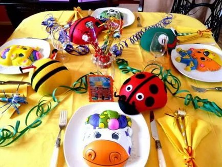 decor masa de ziua copilului (foto) (decor de masă ziua de nastere fotografie copii festive dulce) Tabelul decorare de ziua copilului (foto)
