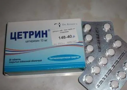 Din care comprimate tsetrin instrucțiuni de utilizare și feedback cu privire la pregătirea