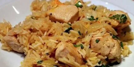 Pilaf de pui într-un cazan este reteta dreapta