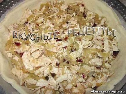 plăcintă de pui - un pas cu pas reteta cu fotografii, retete delicioase