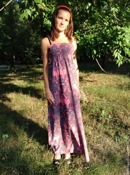 Cum să coase o sundress de vară lung, fără a construi modele! meșteșugari Fair - manual, lucrate manual