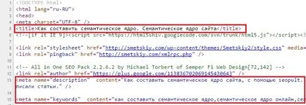 tag-uri corecte pentru site-