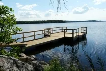 Marina structura de acostare mâinile lor, dane plutitoare pentru bărci, poduri de pe iaz pentru