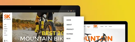 Exemple de meniu web design, blog-