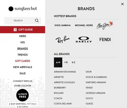 Exemple de meniu web design, blog-